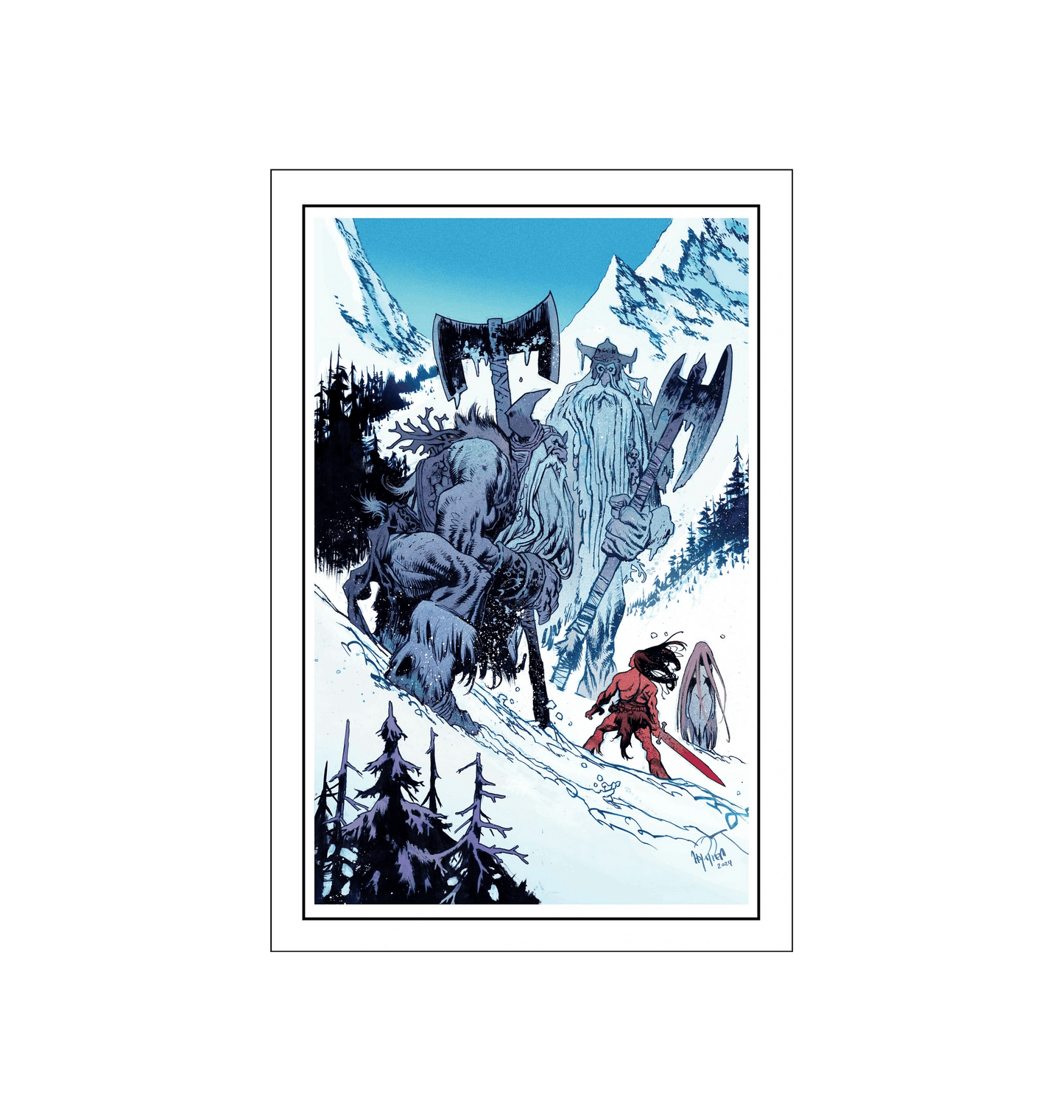 Conan Against the Frost Giants unframed fine art print