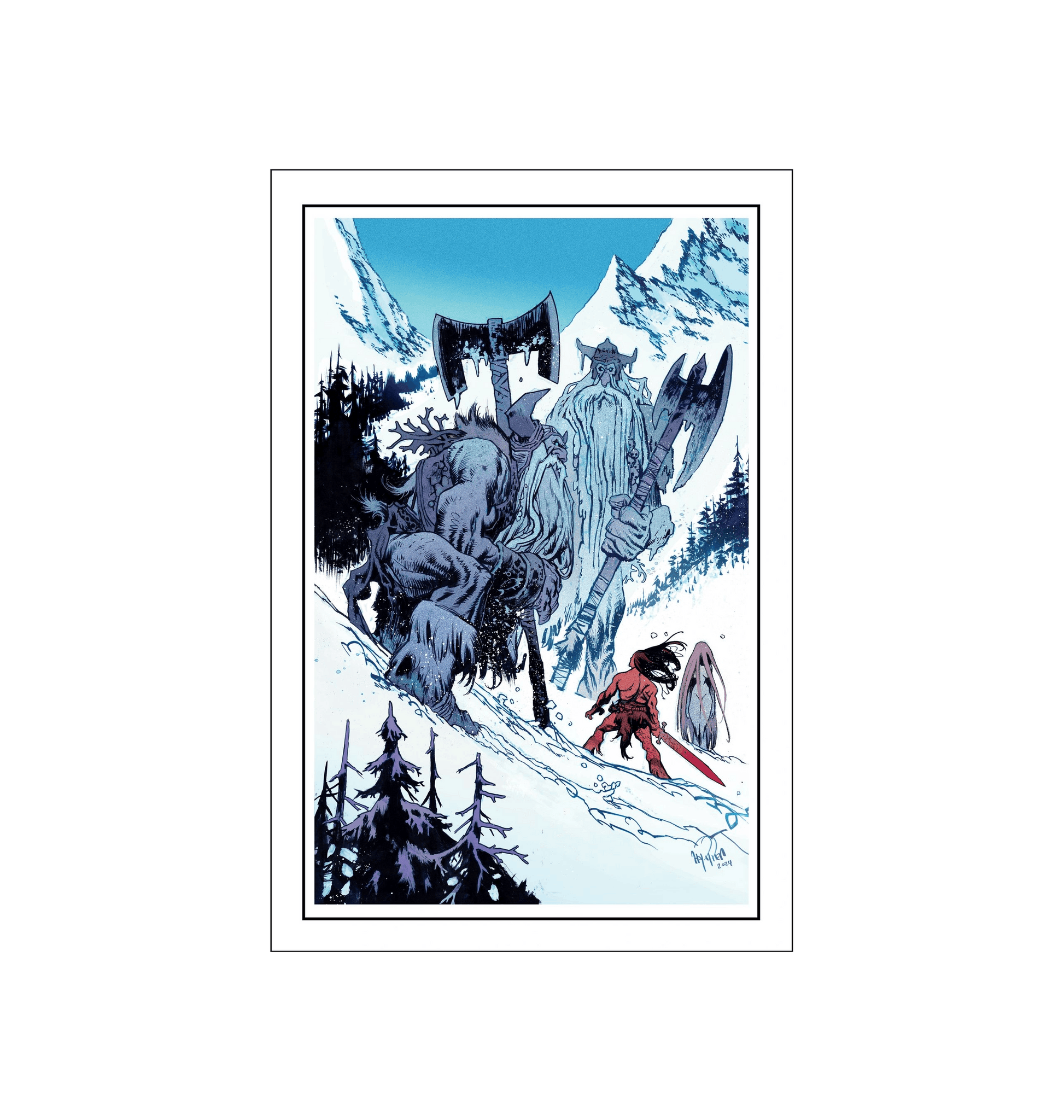 Conan Against the Frost Giants unframed fine art print