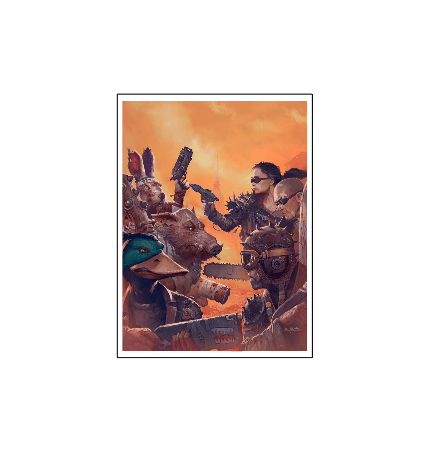 Mutant Year Zero - Blades, Boars, and Bullet Fine Art Print