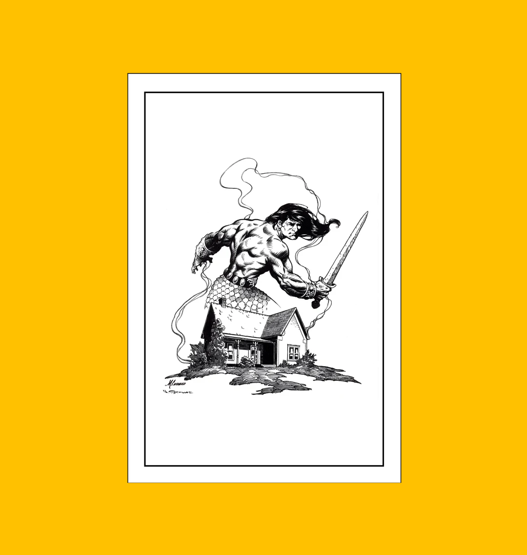 Howard House: Birthplace of Legends Fine Art on Heroic Signatures yellow background