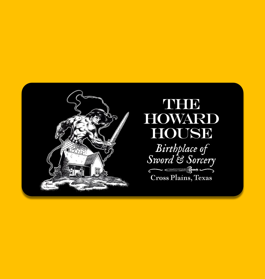 Howard House: Birthplace of Legends Gaming Mat on Heroic Signatures yellow background
