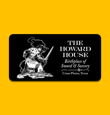 Howard House: Birthplace of Legends Gaming Mat on Heroic Signatures yellow background