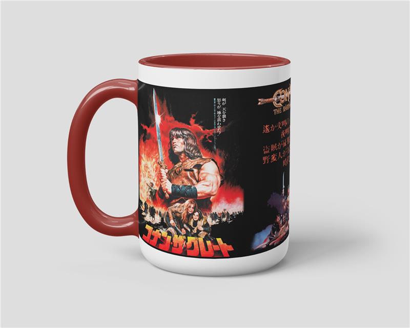 Conan the Barbarian Japanese 1982 Movie Poster Mug left view