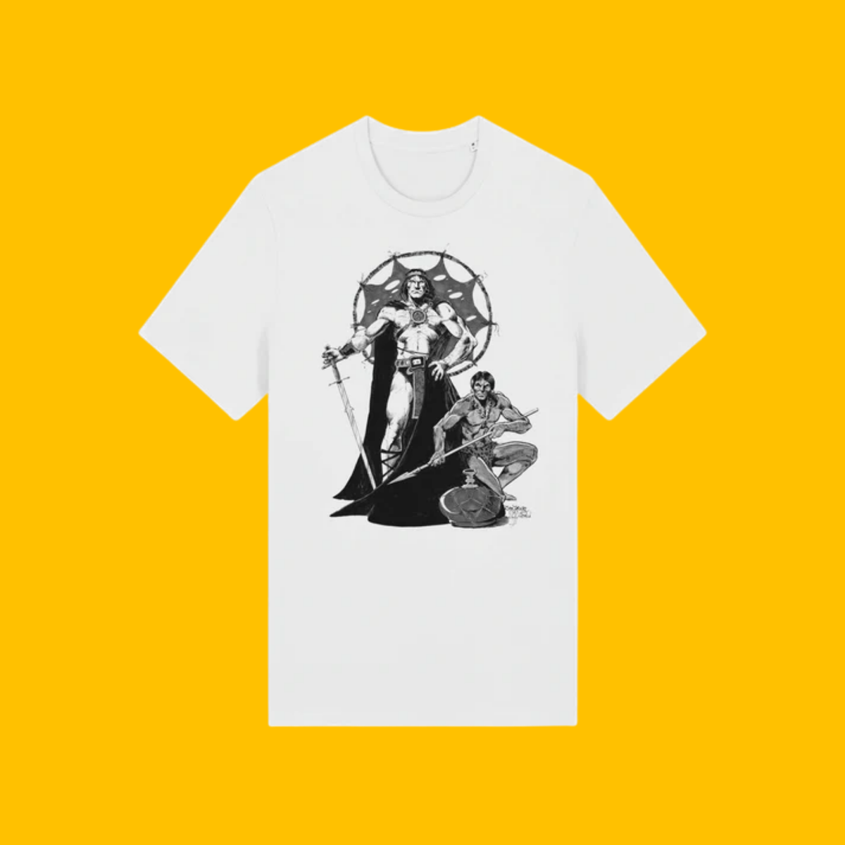 Kull and Brule Rule T-shirt on Heroic Signatures yellow background