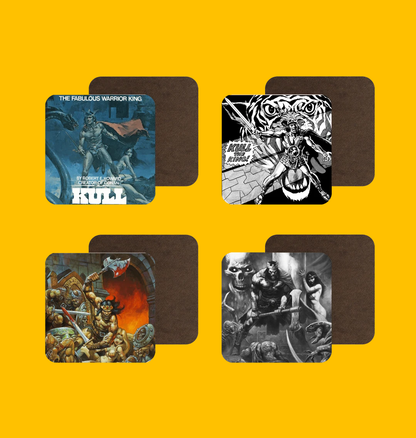Kull: the Coaster Set on Heroic Signatures yellow background