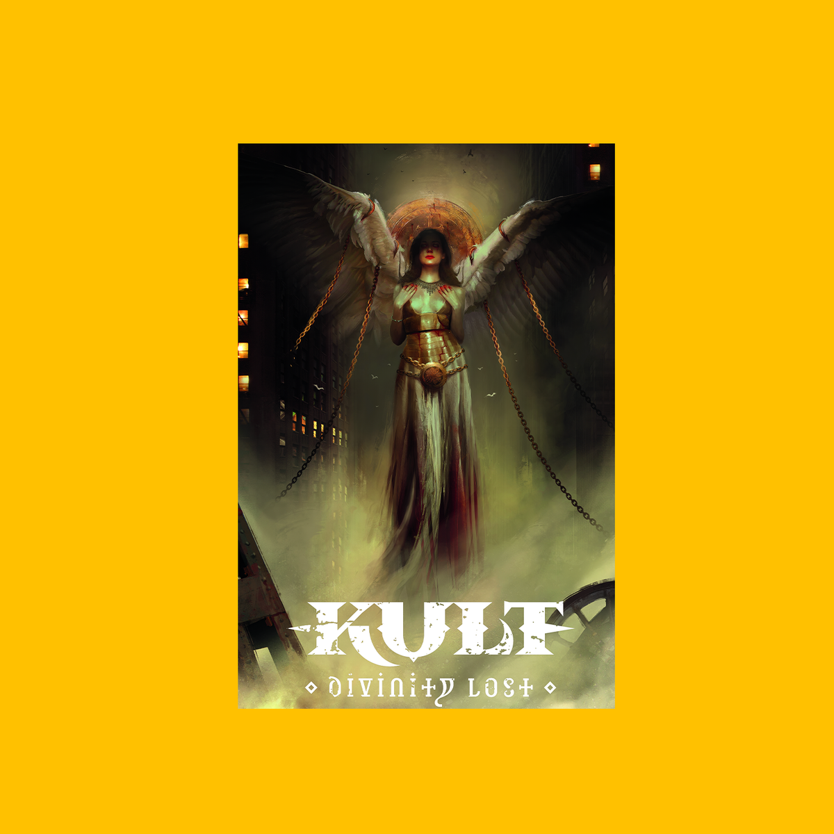 Kult: Hooked Wings Angel Poster on Heroic Signatures yellow background