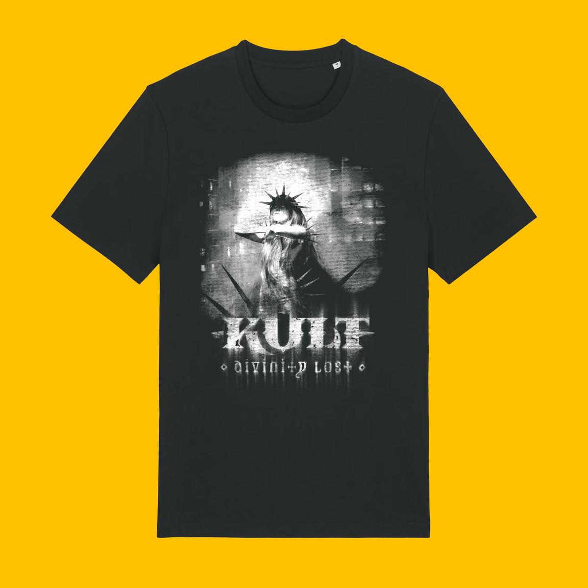 Kult: Whispers and Screams T-Shirt on Heroic Signatures yellow background
