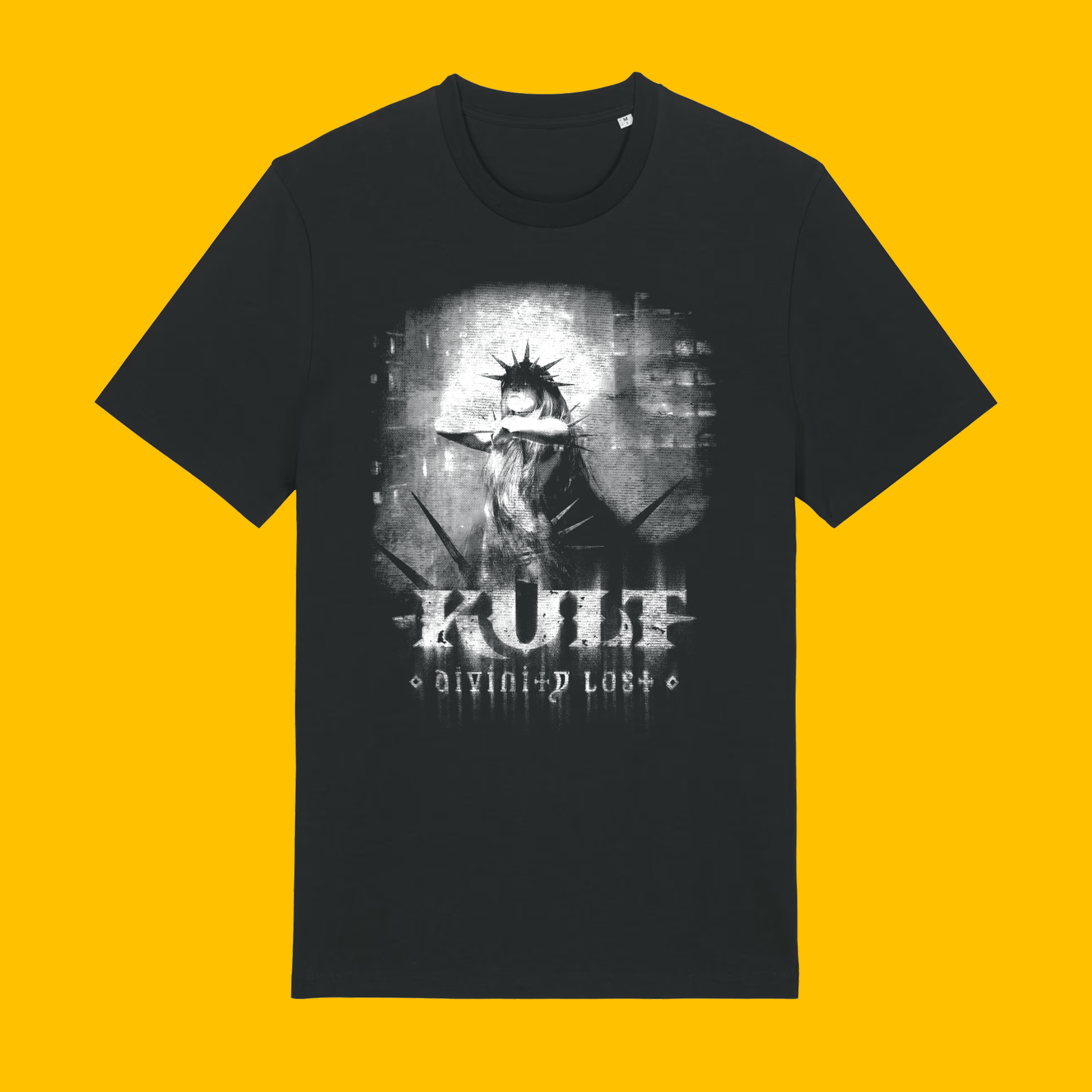 Kult: Whispers and Screams T-Shirt on Heroic Signatures yellow background