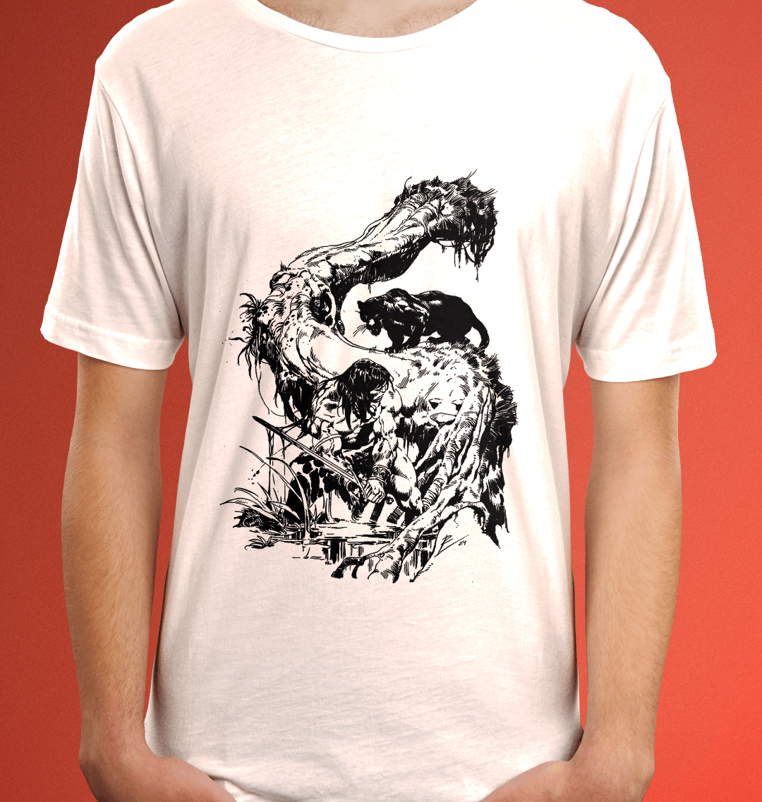 Conan Jungle Stalker T-Shirt front mock up