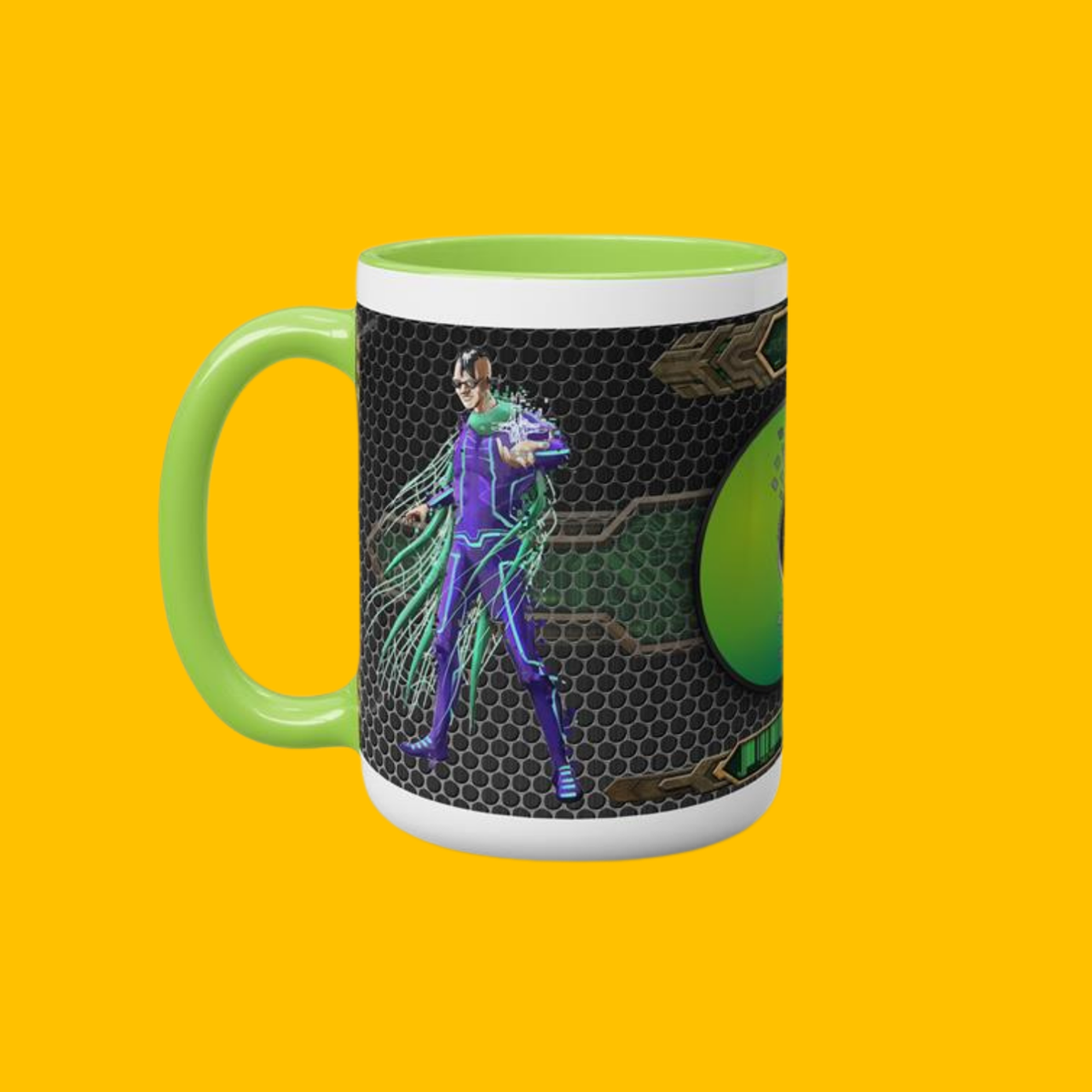 Mutant Chronicles - Cybertronic Faction Mug on Heroic Signatures yellow background