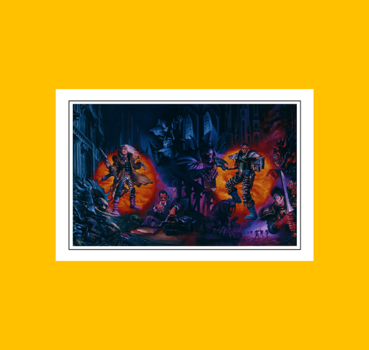 Mutant Chronicles -  Humanity and the Dark Legion Revealed Fine Art Print on Heroic Signatures yellow background
