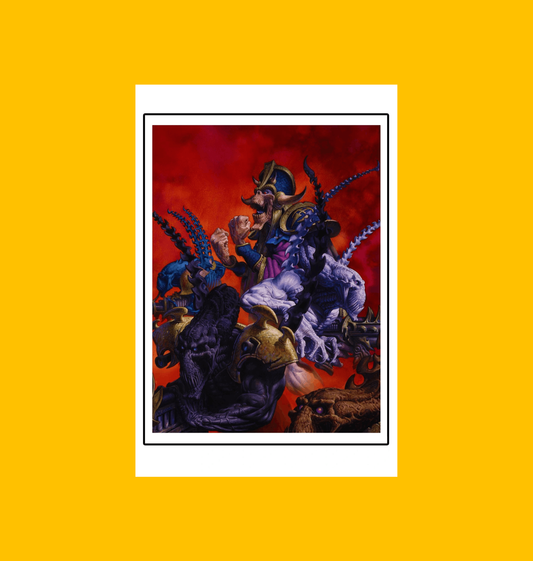 Mutant Chronicles - Lords of the Dark Symmetry Fine Art Print on Heroic Signatures yellow background