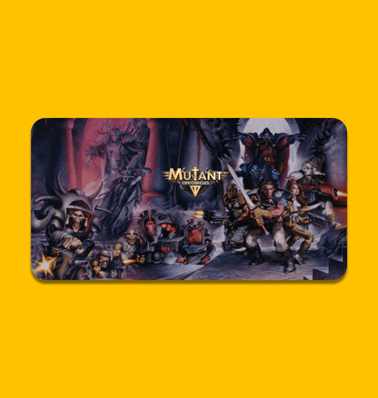 Mutant Chronicles - Storm the Citadel Large Gaming Mat on Heroic Signatures yellow background