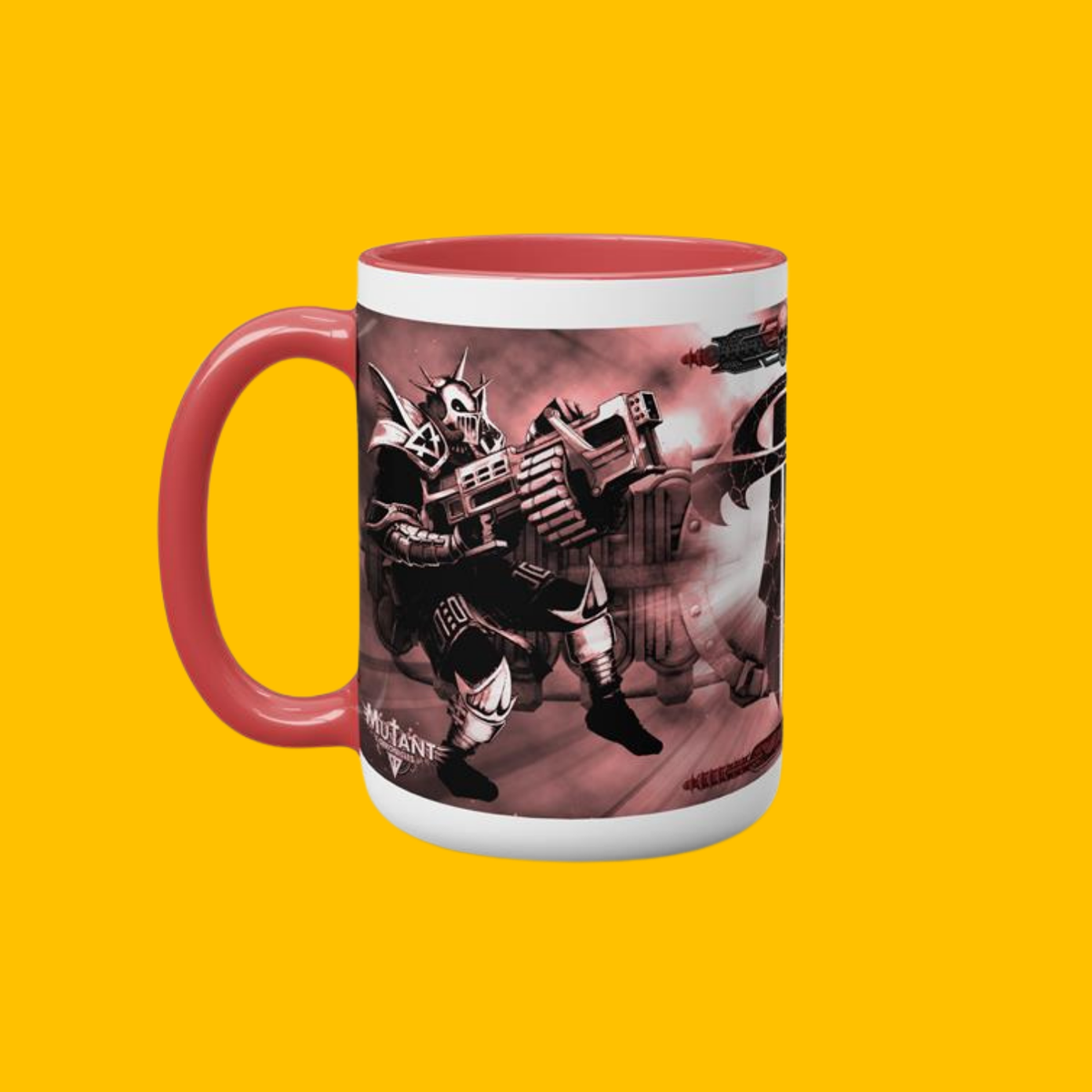 Mutant Chronicles - The Dark Legion Faction Mug on Heroic Signatures yellow background