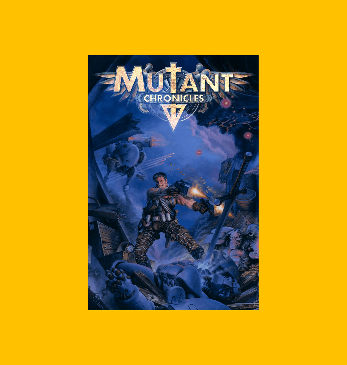 Mutant Chronicles - Defiance to the Last Poster on Heroic Signatures yellow background