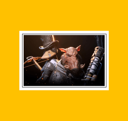 Mutant Year Zero - Scouts of the Ark Fine Art Print on Heroic Signatures yellow background