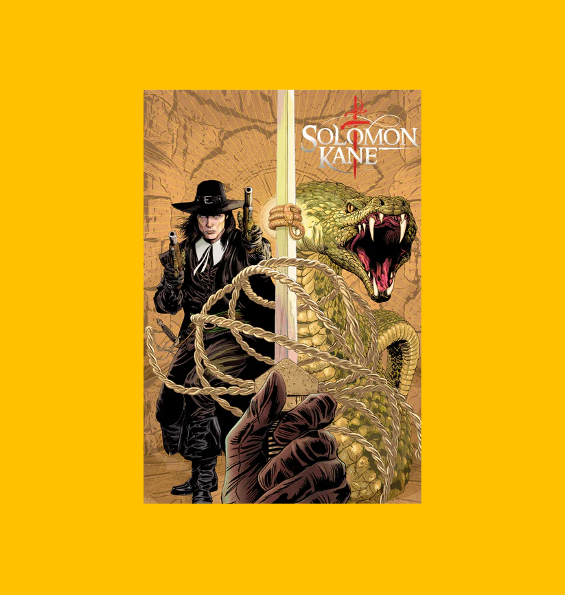 Solomon Kane - Coils of Damnation Poster on Heroic Signatures yellow background