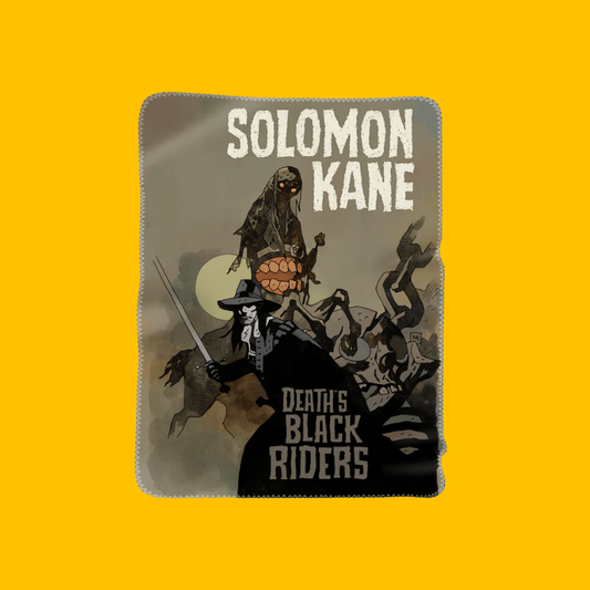Solomon Kane - Death’s Black Riders Premium Blanket on Heroic Signatures yellow background