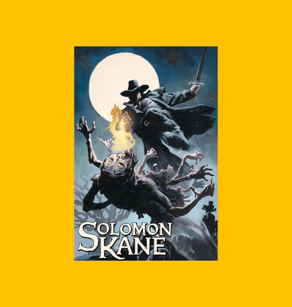 Solomon Kane - Gravefire Duel Poster on Heroic Signatures yellow background