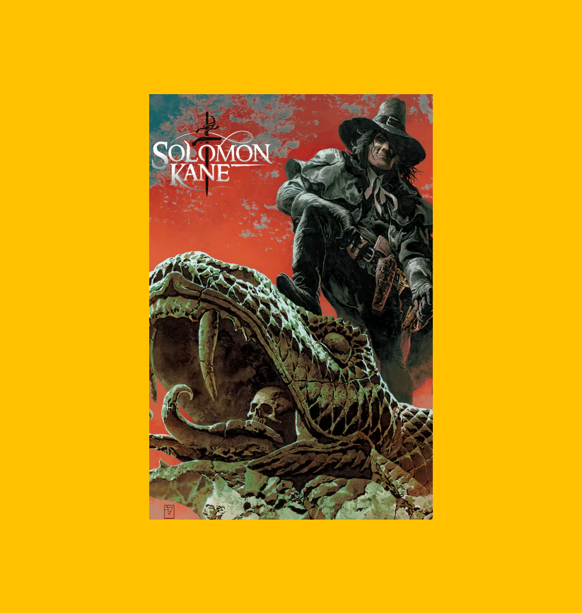 Solomon Kane - Idol of the Serpent Poster on Heroic Signatures yellow background