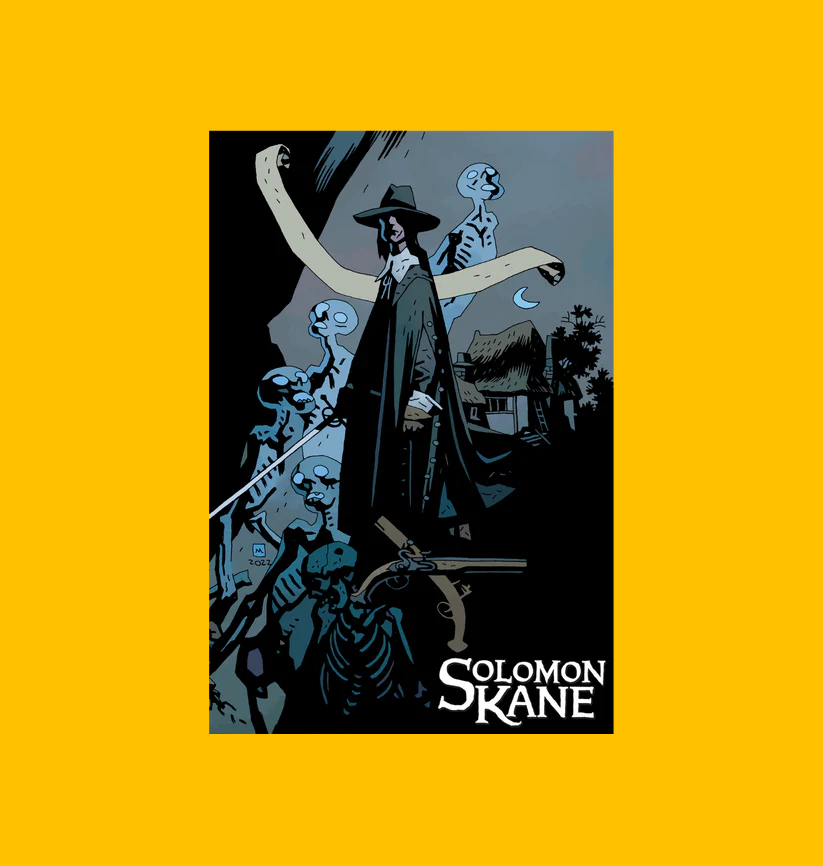 Solomon Kane - Mignola Spectral Reckoning Poster on Heroic Signatures yellow background