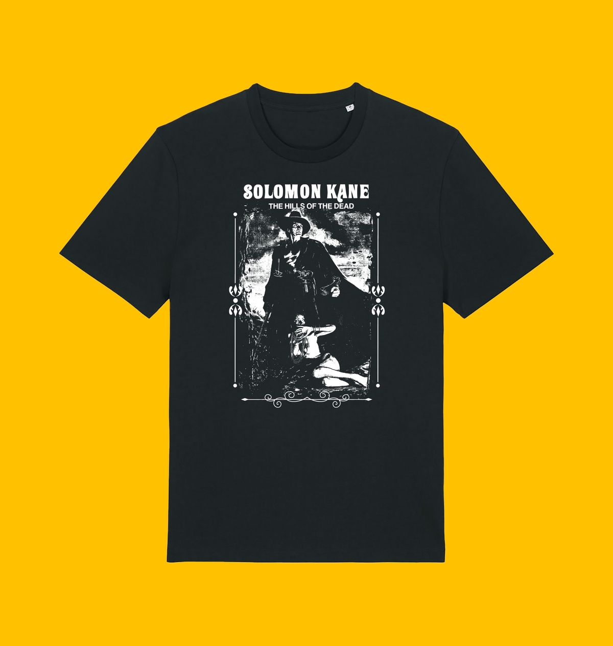 Solomon Kane - The Hills of the Dead T Shirt on Heroic Signatures yellow background