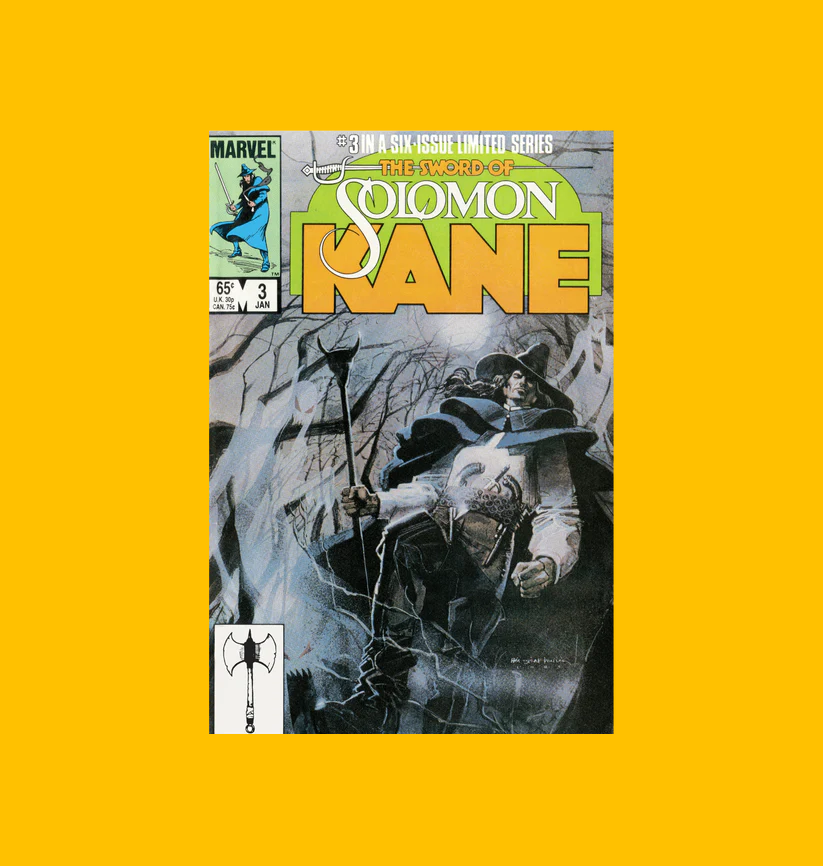 Solomon Kane - Winter Woods of the Restless Dead Poster on Heroic Signatures yellow background