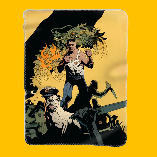 STEVE COSTIGAN: Dukes versus Daggers Premium Blanket on Heroic Signatures yellow background