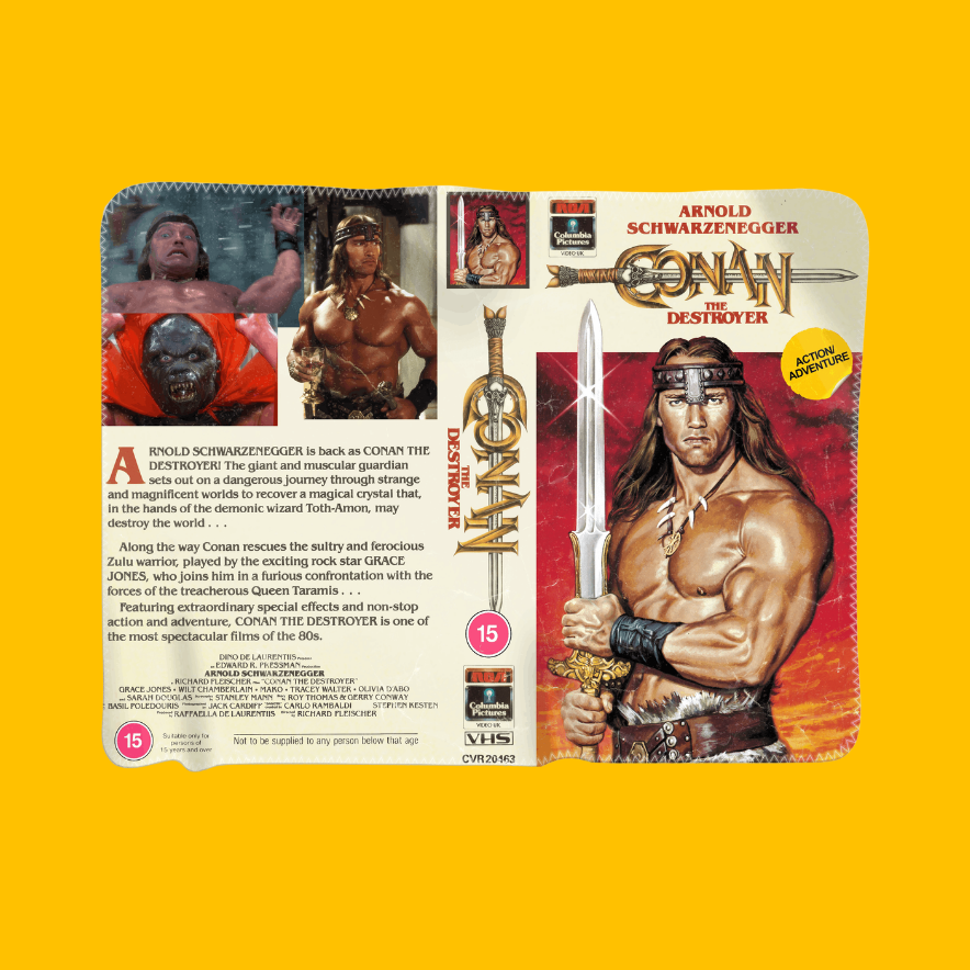 Conan - The Conan The Destroyer Premium Blanket on Heroic Signatures yellow background