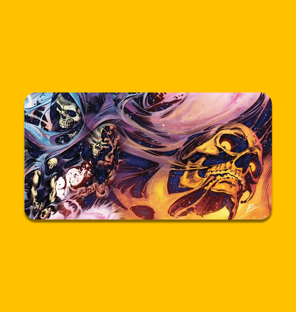 Thulsa Doom: Cosmic Transcendence - Gaming Mat on Heroic Signatures yellow background