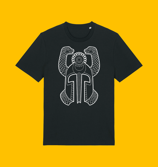 Conan - Thulsa Doom Helmet T-Shirt on Heroic Signatures yellow background